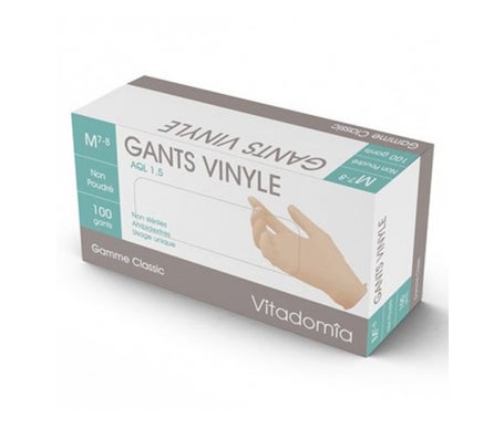 Vitadomia Guante de vinilo N/Pdr L 100