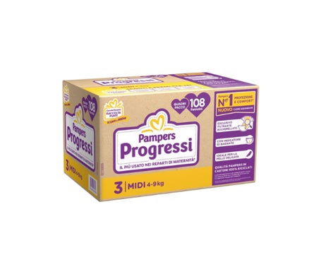 Pampers Progressi Midi Talla 3 4-9kg 108uds
