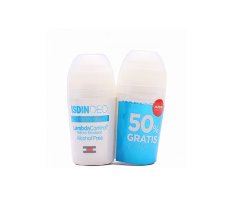 ISDIN Deo Lambda Control Intense 48h Alcohol Free Emulsión Roll-on 2x50ml