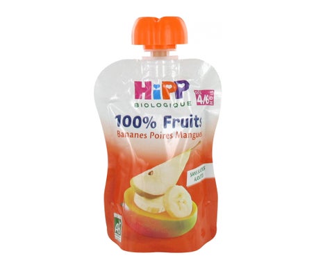 Hipp Compota Plátanos Peras Mangos 90g