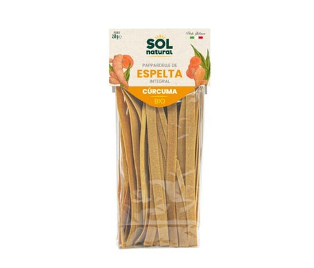 Sol Natural Papardelle Espelta Integral Cúrcuma Bio 250g