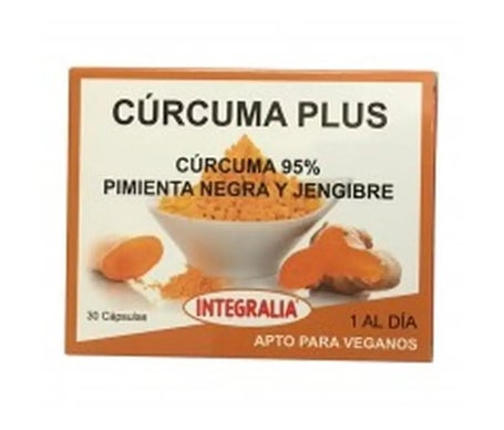 Integralia Curcuma Plus Con Pimienta Negra y Jengibre 30caps