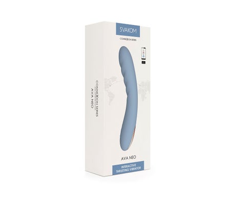 Svakom Ava Neo Interactive Thrusting Vibrator Cornflower Blue 1ud