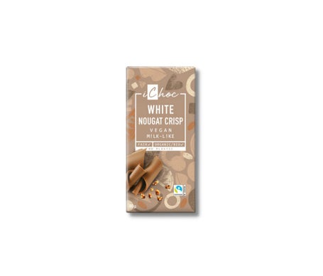 iChoc White Nougat Crisp Chocolate Vegan Milk-Like Bio 80g
