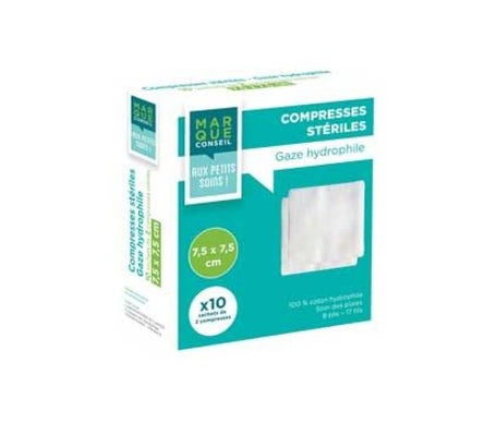 Marque Conseil Compresa Gasa Estéril 7,5x7,5cm 25uds