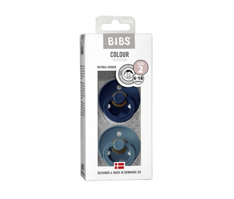 Bibs Duo Chupete Látex Petrol Deep Space 6-18M 2uds