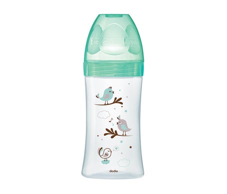 Dodie Initiation+ Biberón Cristal Pájaro Verde 270ml