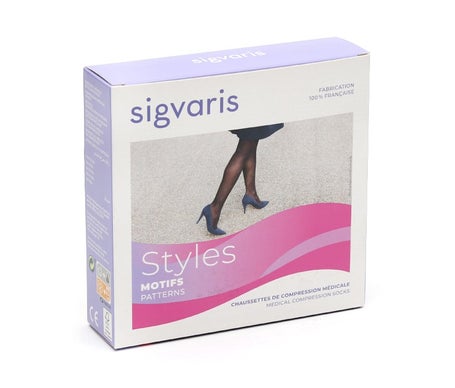 Sigvaris 2 Styles Calcetín Plumetis Negro Talla S-N 1 Par
