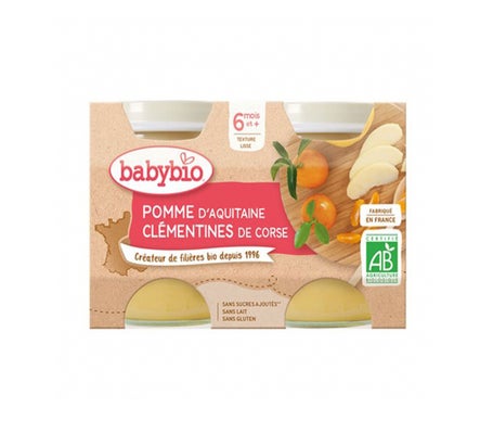BabyBio Pomme Clémentines 2 x 130g