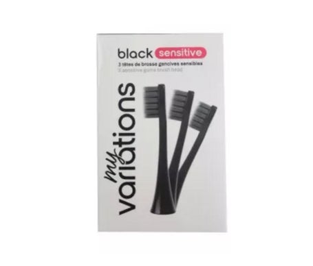 Myvariations Black Sensitive Cabezal Cepillo Encías Sensibl 3uds