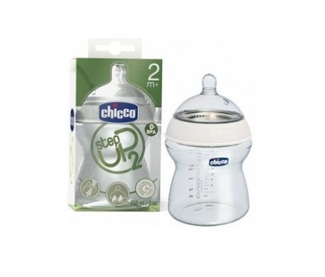 Chicco® biberón Step Up tetina silicona flujo normal +2M 250ml 1ud