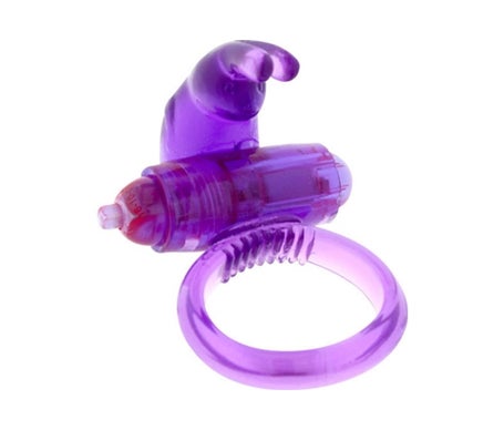 Seven Creations Ultra Soft Jelly Vibrating Rabbit Cockring - Purple - Estimuladores masculinos