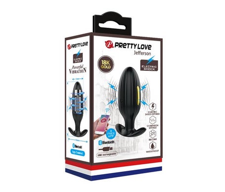 Pretty Love Jefferson Electric Shock Stimulator Black 1ud