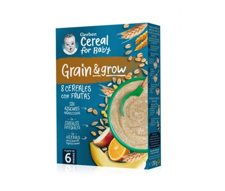 Gerber Papilla de 8 Cereales Con Frutas 250g