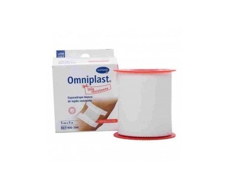 Omniplast esparadrapo hipoalérgico tejido resistente 5mx5cm 1ud