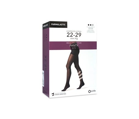 Farmalastic panty-media hasta la cintura (E-T) compresión normal T-pequeña negro