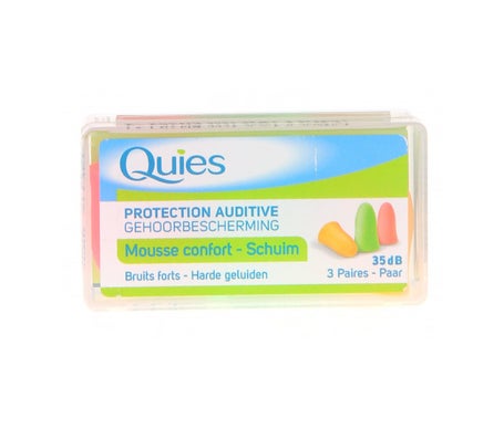 Protección auditiva de espuma fluorescente Quies 6uts