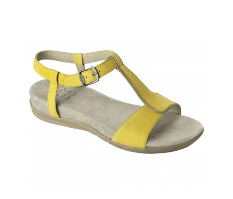 Scholl Nashira Sandalia Memory Cushion Amarillo Talla 36 1 Par