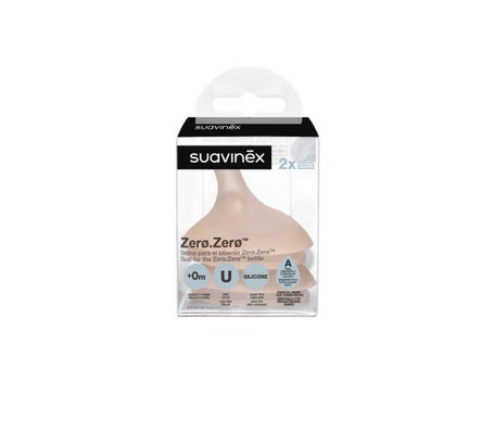 Suavinex Tetina Zero Zero Silicona Anticólicos Flujo Adaptable +0m 2uds