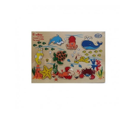 Saro Rompecabezas Educativo de Animalitos de Madera 1 Unidad