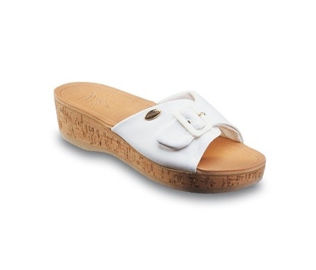 Scholl Wappy Mule Piel Blanco Talla 39 1 Par