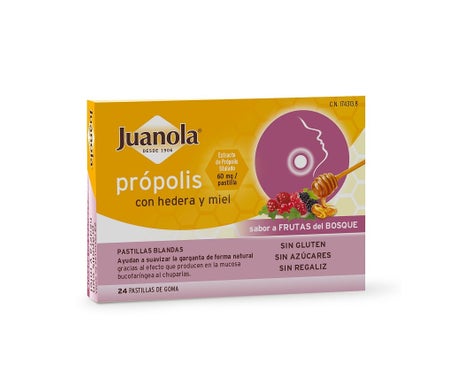 Juanola® pastillas própolis hiedra y frutas del bosque 24uds