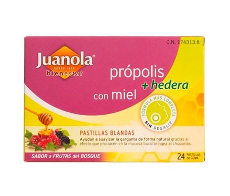 Juanola® pastillas própolis hiedra y frutas del bosque 24uds