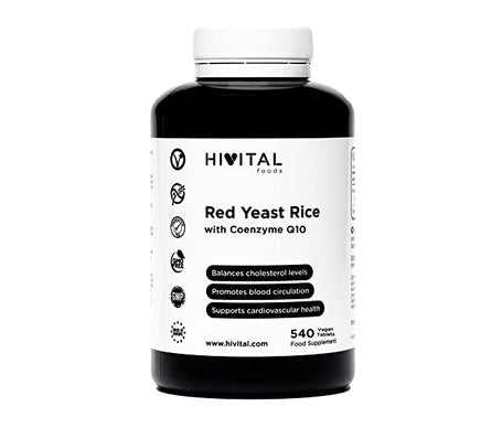 Hivital Foods Levadura de Arroz Rojo con Coenzima Q10 540comp