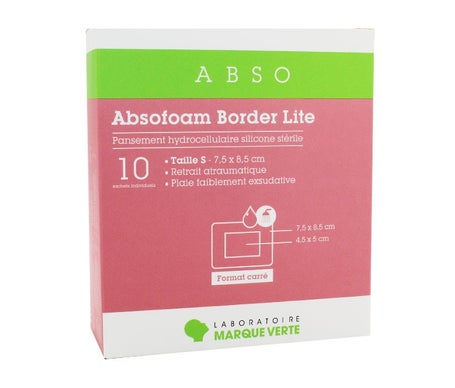 Absofoam Border Lite Pansement 7,5x8,5cm 10 Sobres