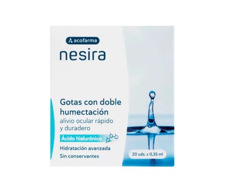 Acofarma Nesira Gotas Humectantes Ácido Hialurónico 20uds