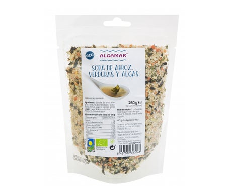 Algamar Sopa Arroz Verdura Algas Eco 250g