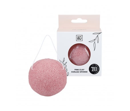 Ilū Konjac Sponge Pink Clay 1ud