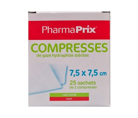 Pharmaprix Compresas de Gasa Estériles 7,5x75cm 50 Sobres