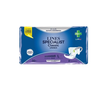 Lines Specialist Classic Unisex Maxi Large (30 pcs) - Productos para la incontinencia