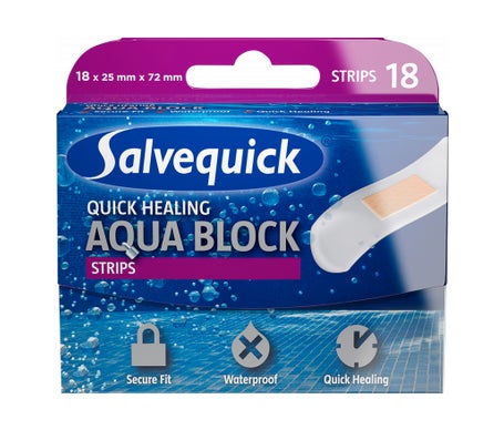 Salvequick Tiritas Aqua Block 18uds