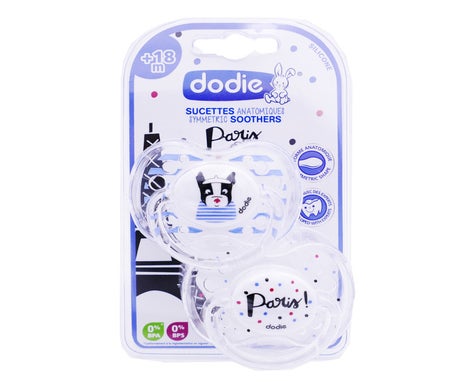 Dodie Chupete Anatómico Silicona +18m Paris nº88 2 uds