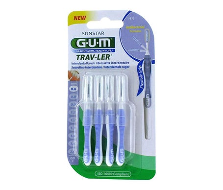 Gum Trav-ler 1312 Cepillos Interdentales0,6mm 4ud