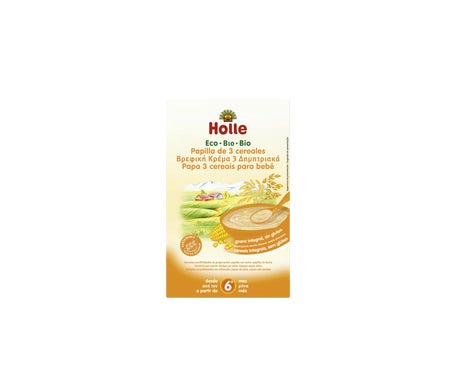 Holle Papilla 3 Cereales Integrales sin Gluten 6M 250g