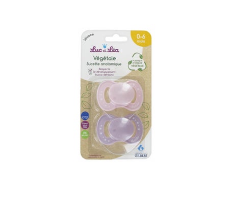 Luc et Lea Vegetal Chupete Anatómico 0-6 Rosa 2uds