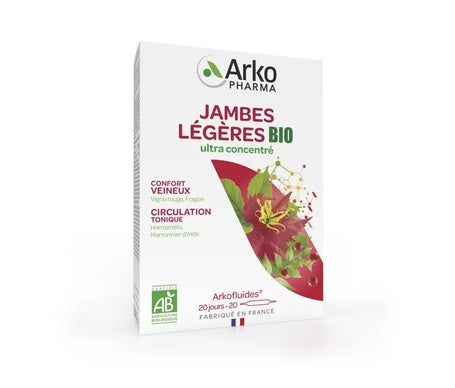 Arkopharma Arkofluidos Piernas Ligeras BIO 20 ampollas
