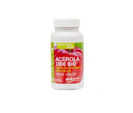 Nat &amp Form Tablets Acerola 1000 Bio 30 tabletas