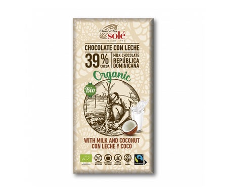 Chocolates Sole Chocolat au Lait et Noix de Coco 39% 100g