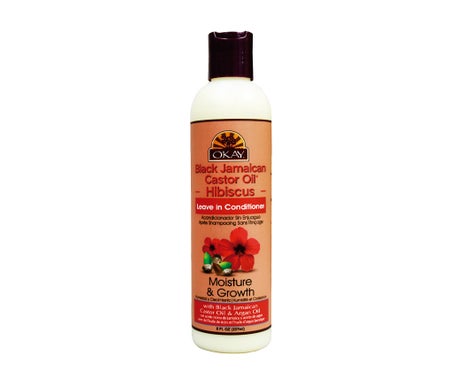 Okay Aceite de Ricino Negro de Jamaica Acondicionador Sin Aclarado de Hibisco, 237ml