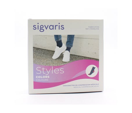 Sigvaris Styles Colors Calcetín 2 Mujer Marin Fram TSL 1 Par