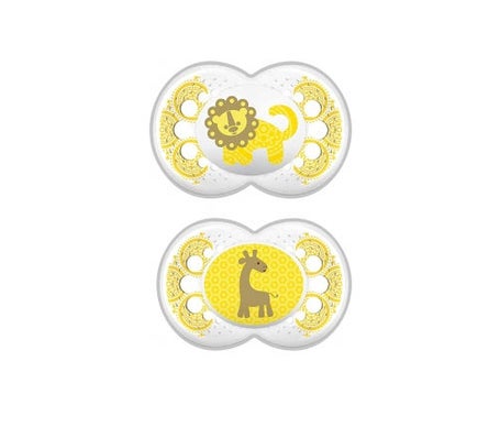 Mam Chupete Látex Original Pack Doble Amarillo +6 M