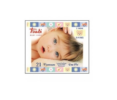 Trudi Baby Care Dry Fit Size 2 Mini (3-6Kg) 21 pcs. - Pañales