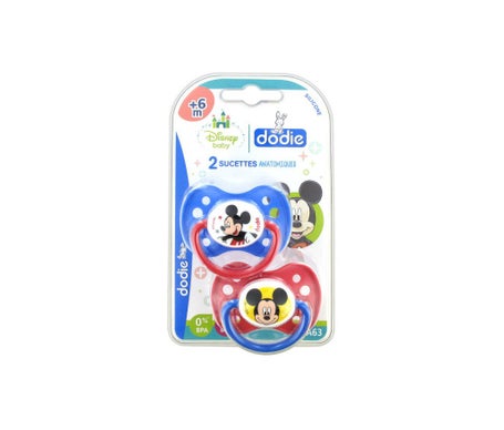 Dodie Dummy with ring Duo Mickey +6 months - Chupetes y accesorios
