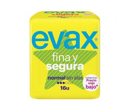 Evax Compresa Fina y Segura Alas Normal 16uds