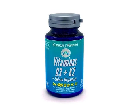 Vitaminas y Minerales Vitaminas D3 + K2 + Silicio Orgánico 90vcaps