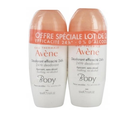 Avène Duo 24h Desodorantes Roll On Cuerpo 2x50ml